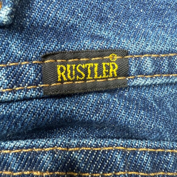 Rustler Mens Size 40x30  Blue Relaxed Fit Straight Leg Denim Jeans Rugged Wear - Picture 3 of 11
